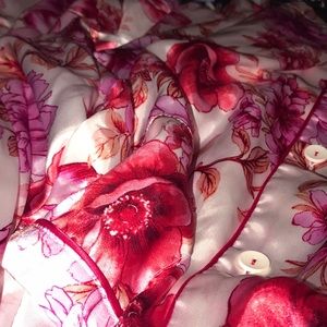 Luxury PJ Set (floral, feminine, silky, light) LINEA DONATELLA